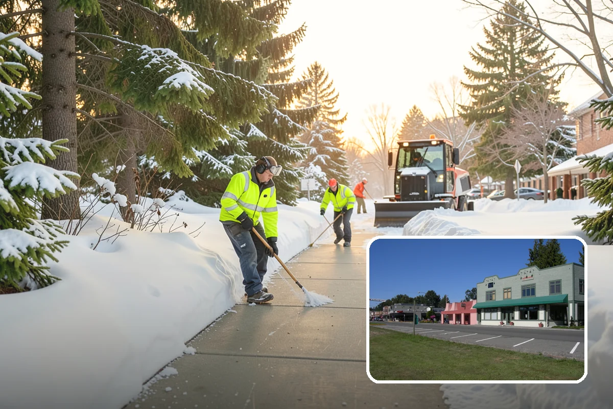 Fitness Center Snow Plowing in Snoqualmie, King County, WA - Member lot cleared for early-morning and late-night hours