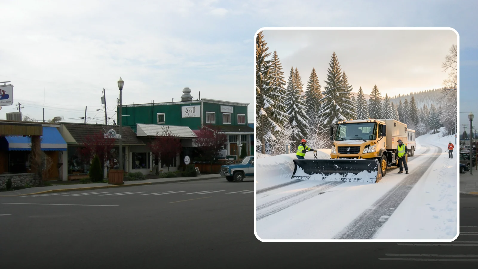 Fitness Center Snow Plowing in Stanwood, Snohomish County, WA - We plow fitness center lots and entrances for early-morning and late-night hours so members work out safely on any day.