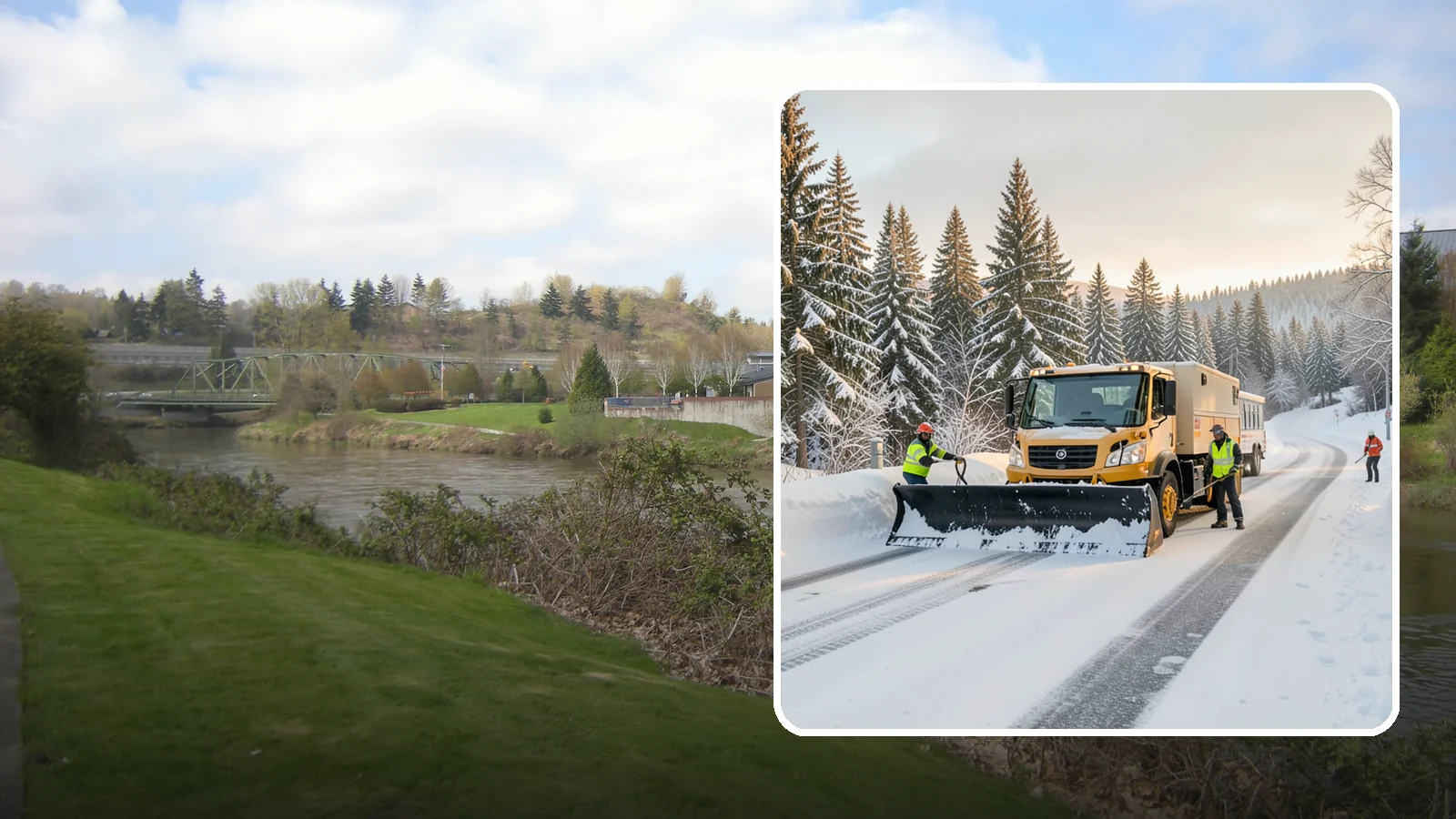 Fitness Center Snow Plowing in Tukwila, King County, WA - We plow fitness center lots and entrances for early-morning and late-night hours so members work out safely on any day.