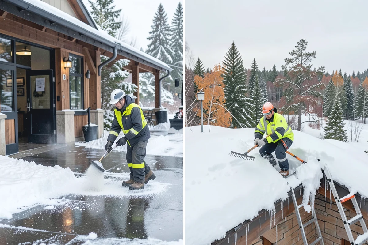 Fitness Center Snow Plowing in Wilkeson, Pierce County, WA - Confirm early and late operating hours with management
