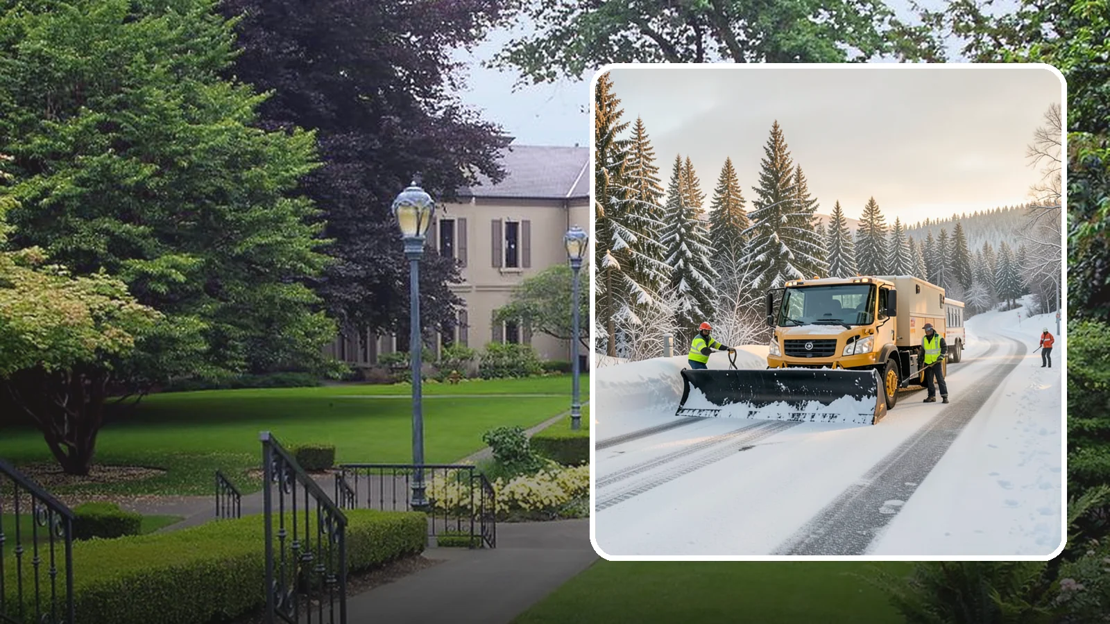 Fitness Center Snow Plowing in Woodinville, King County, WA - We plow fitness center lots and entrances for early-morning and late-night hours so members work out safely on any day.