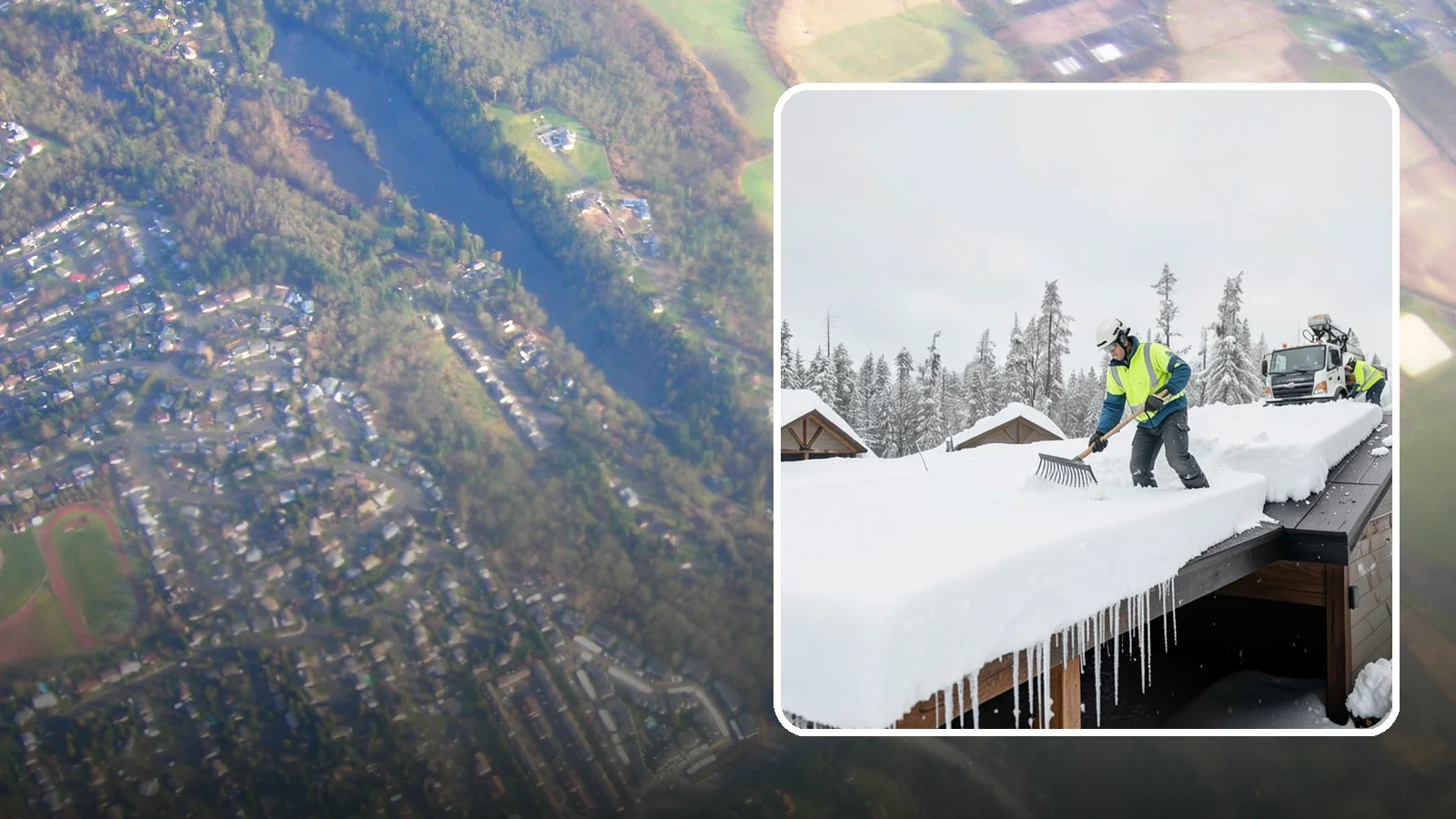 Flat Roof Snow Removal in Algona, King County, WA - We clear snow from flat and low-slope roofs where drainage is poor and loads concentrate quickly.