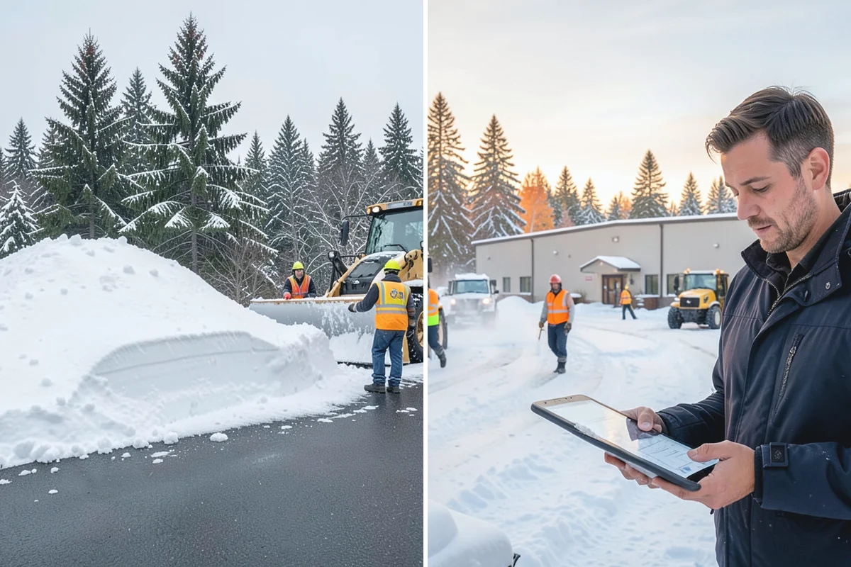 Flat Roof Snow Removal in Auburn, King County, WA - Inspect the membrane and locate all drains