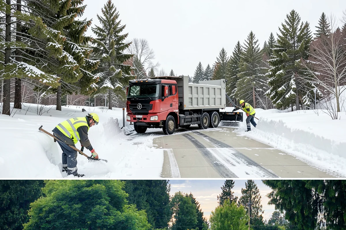 Flat Roof Snow Removal in Bonney Lake, Pierce County, WA - Flat roof snow removal is most urgent during prolonged lowland snow and the wet spells that let meltwater pond and add weight.