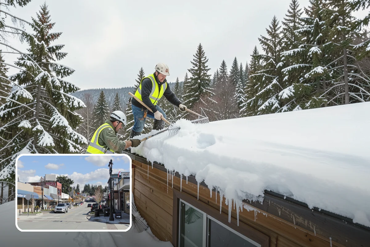 Flat Roof Snow Removal in Bothell, King County, WA - Prevents dangerous load buildup on non-shedding roofs