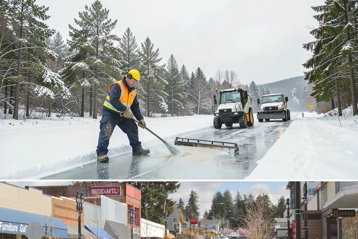 Flat Roof Snow Removal in Bothell, King County, WA - Flat roof snow removal is most urgent during prolonged lowland snow and the wet spells that let meltwater pond and add weight.