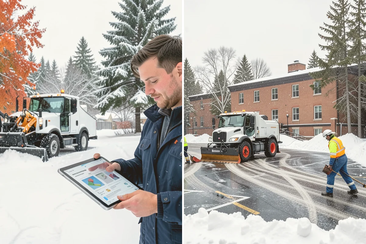 Flat Roof Snow Removal in Brier, Snohomish County, WA - Inspect the membrane and locate all drains