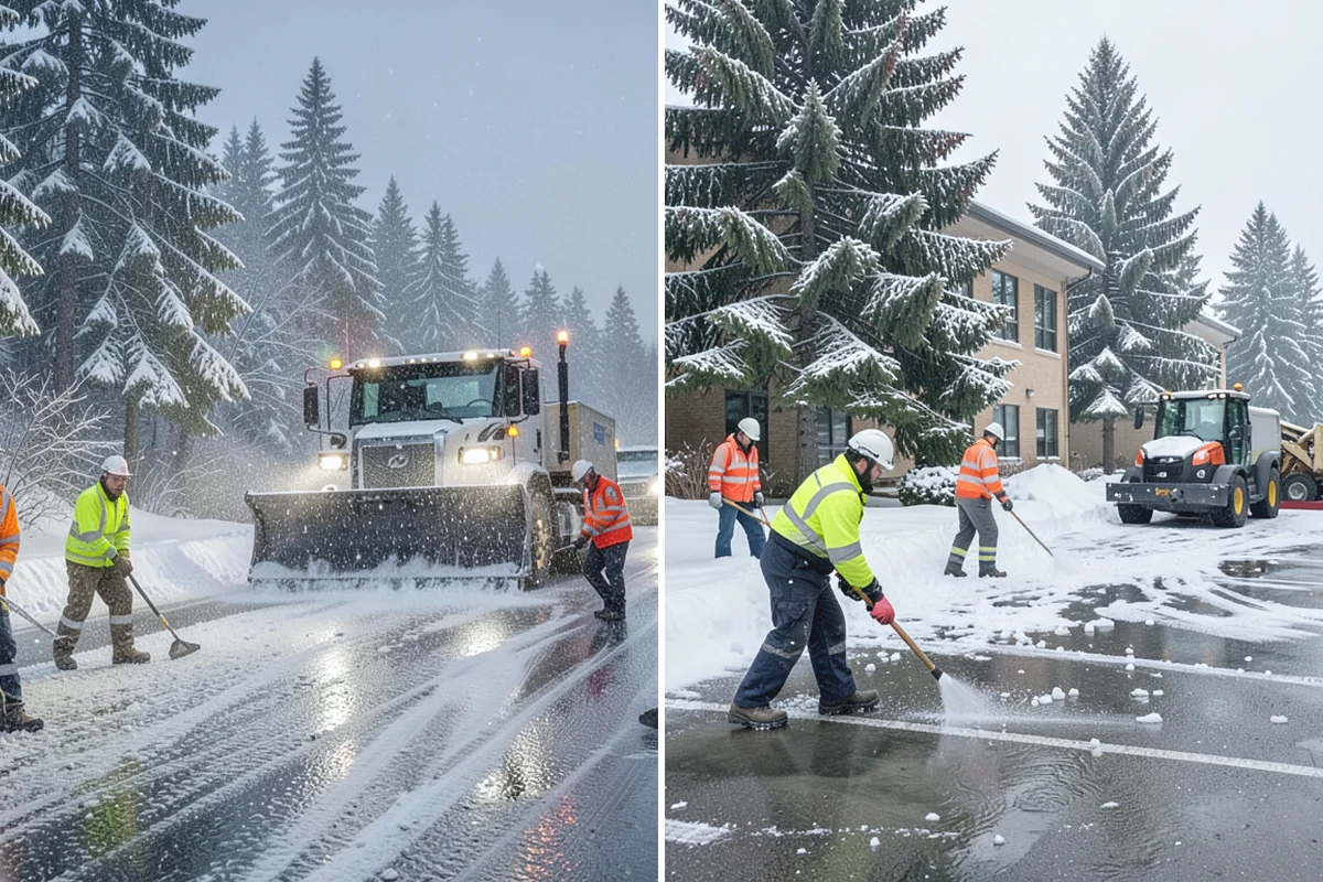 Flat Roof Snow Removal in Buckley, Pierce County, WA - Inspect the membrane and locate all drains