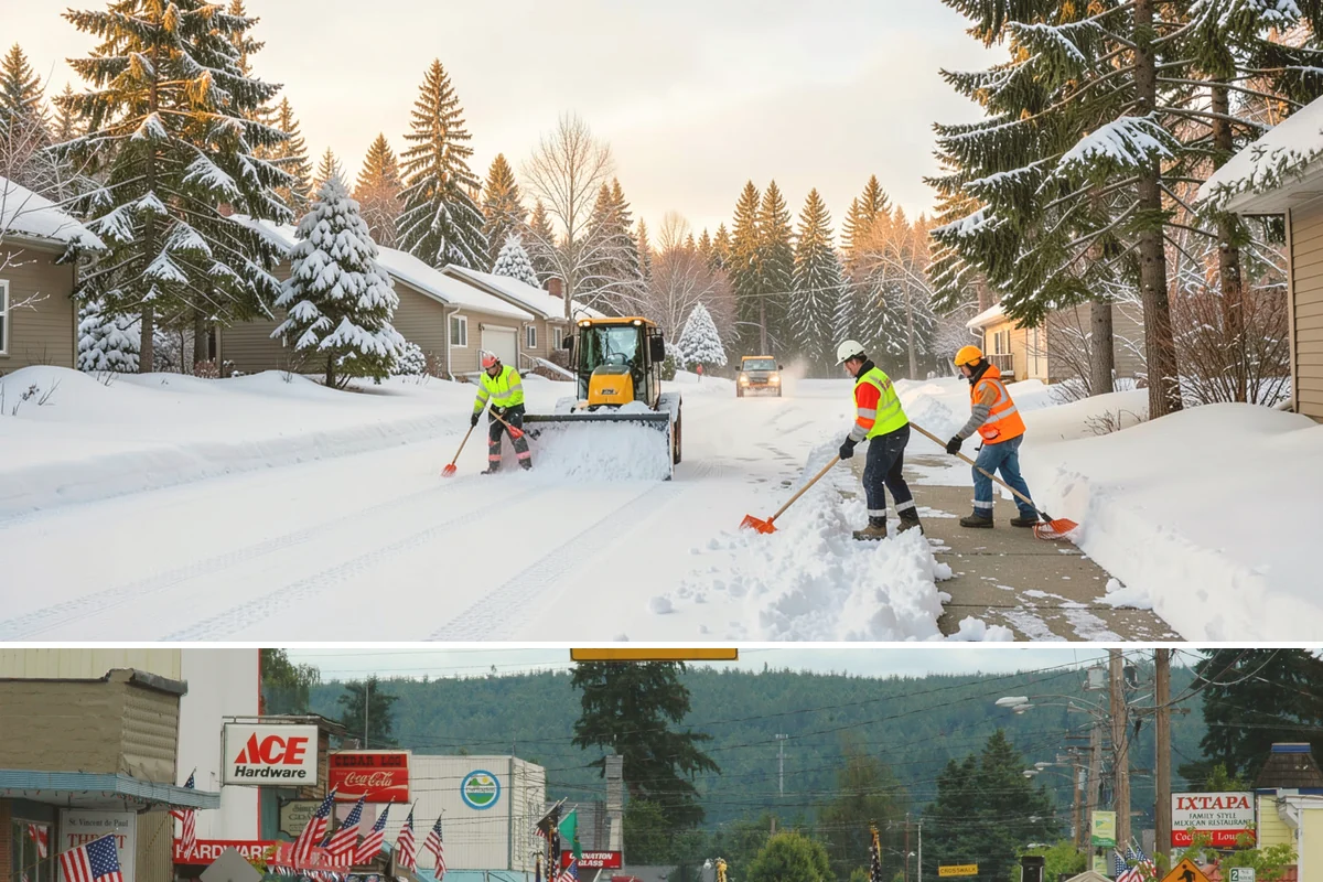 Flat Roof Snow Removal in Carnation, King County, WA - Flat roof snow removal is most urgent during prolonged lowland snow and the wet spells that let meltwater pond and add weight.