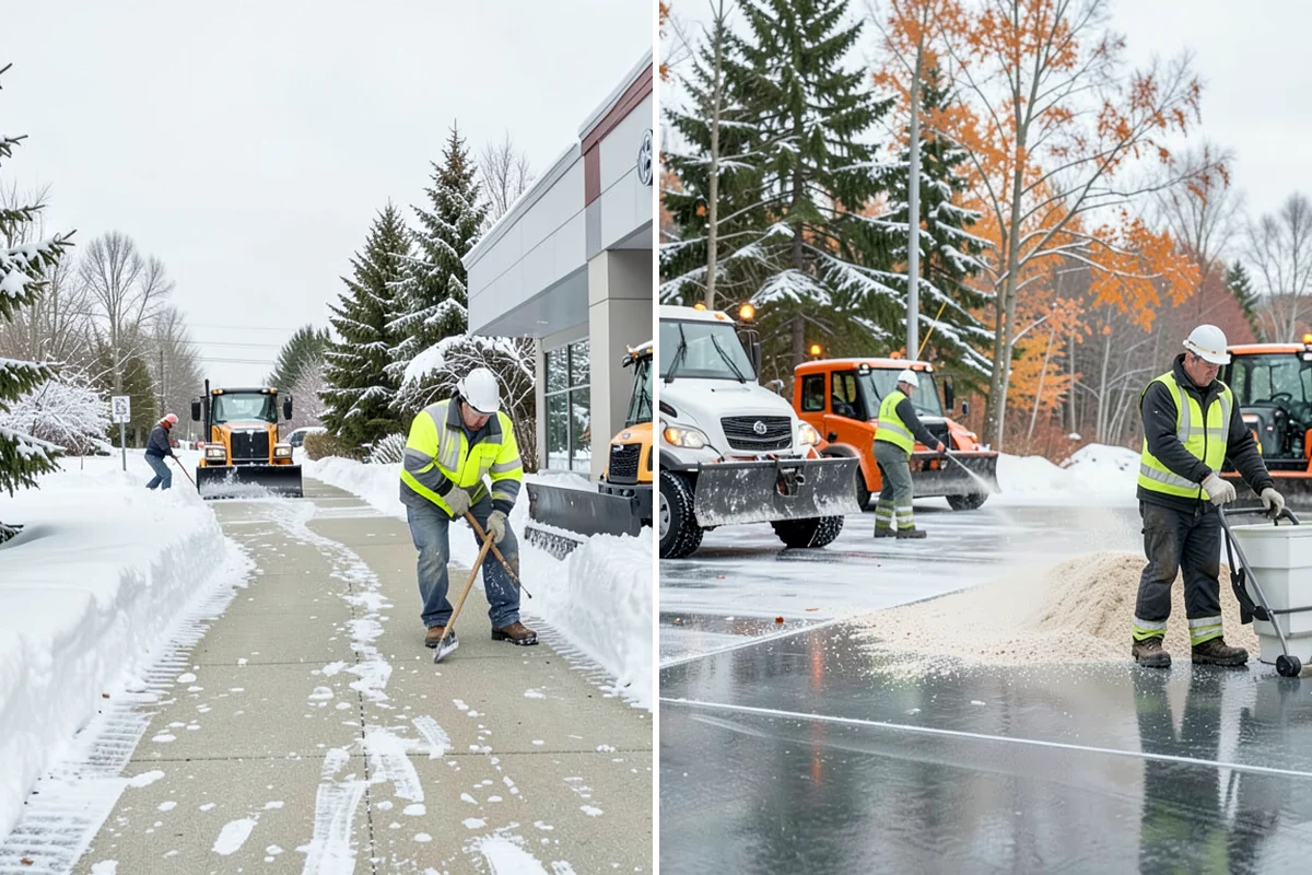 Flat Roof Snow Removal in Concrete, Skagit County, WA - Inspect the membrane and locate all drains