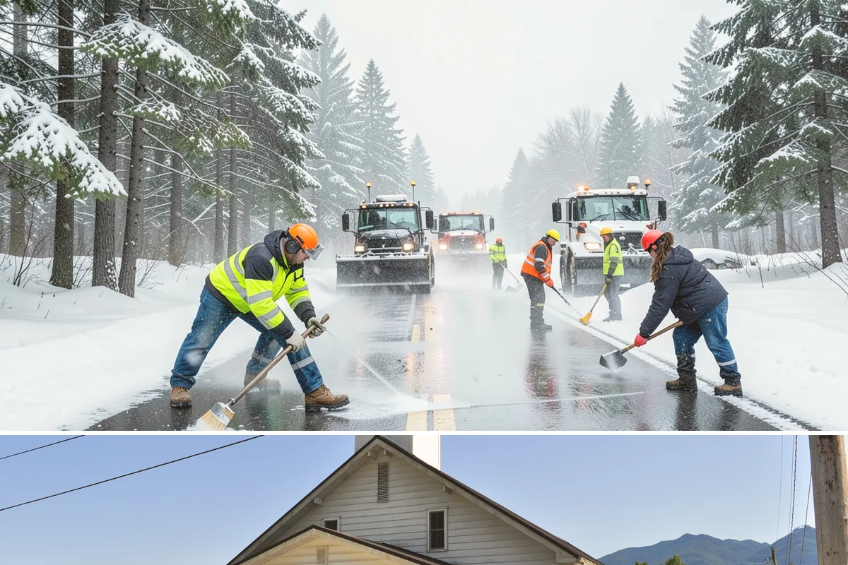 Flat Roof Snow Removal in Concrete, Skagit County, WA - Flat roof snow removal is most urgent during prolonged lowland snow and the wet spells that let meltwater pond and add weight.