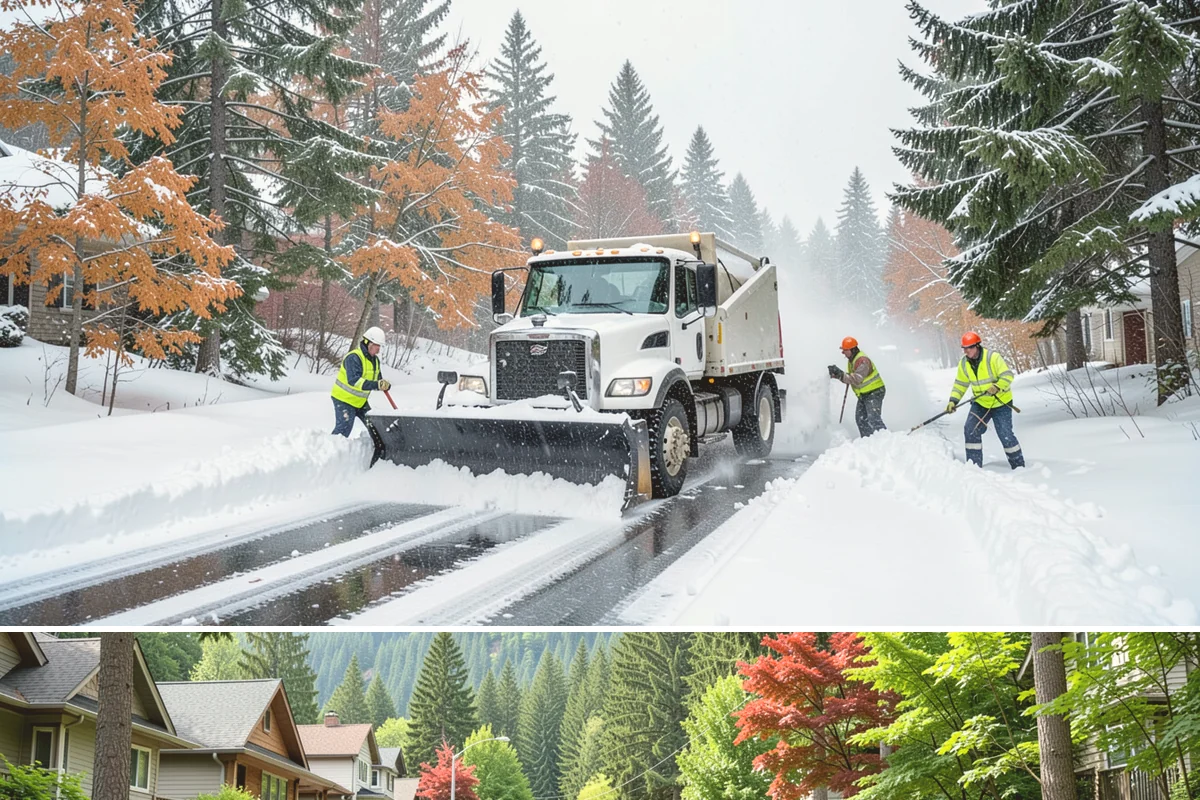 Flat Roof Snow Removal in Darrington, Snohomish County, WA - Flat roof snow removal is most urgent during prolonged lowland snow and the wet spells that let meltwater pond and add weight.
