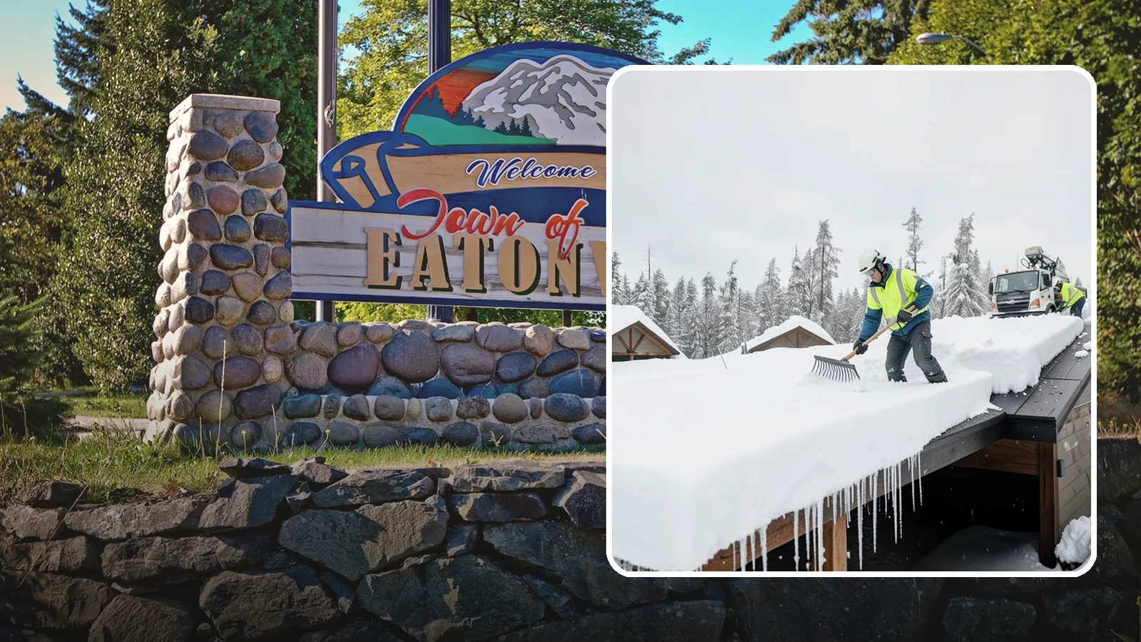 Flat Roof Snow Removal in Eatonville, Pierce County, WA - We clear snow from flat and low-slope roofs where drainage is poor and loads concentrate quickly.