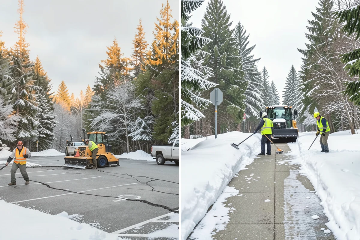 Flat Roof Snow Removal in Edgewood, Pierce County, WA - Inspect the membrane and locate all drains