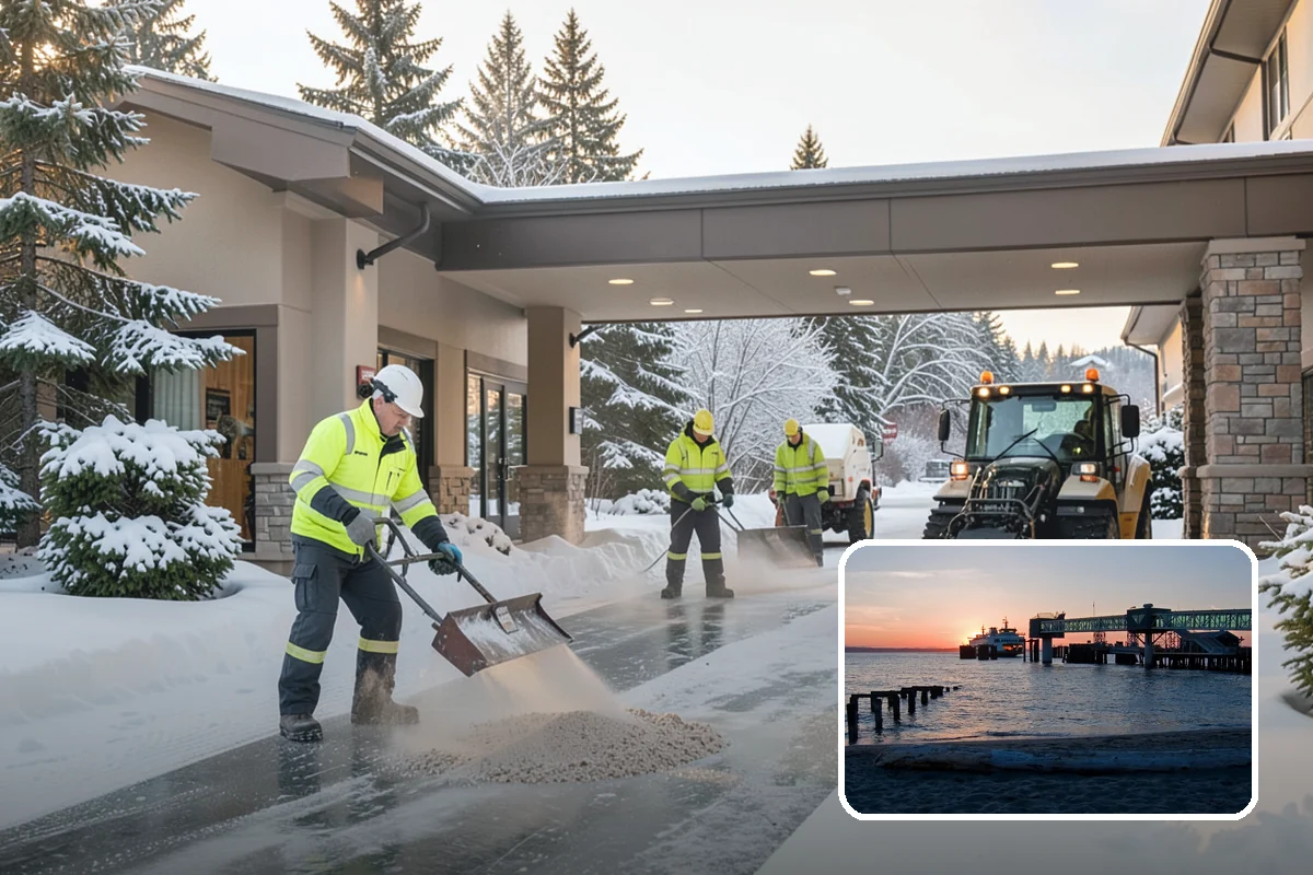 Flat Roof Snow Removal in Edmonds, Snohomish County, WA - Prevents dangerous load buildup on non-shedding roofs