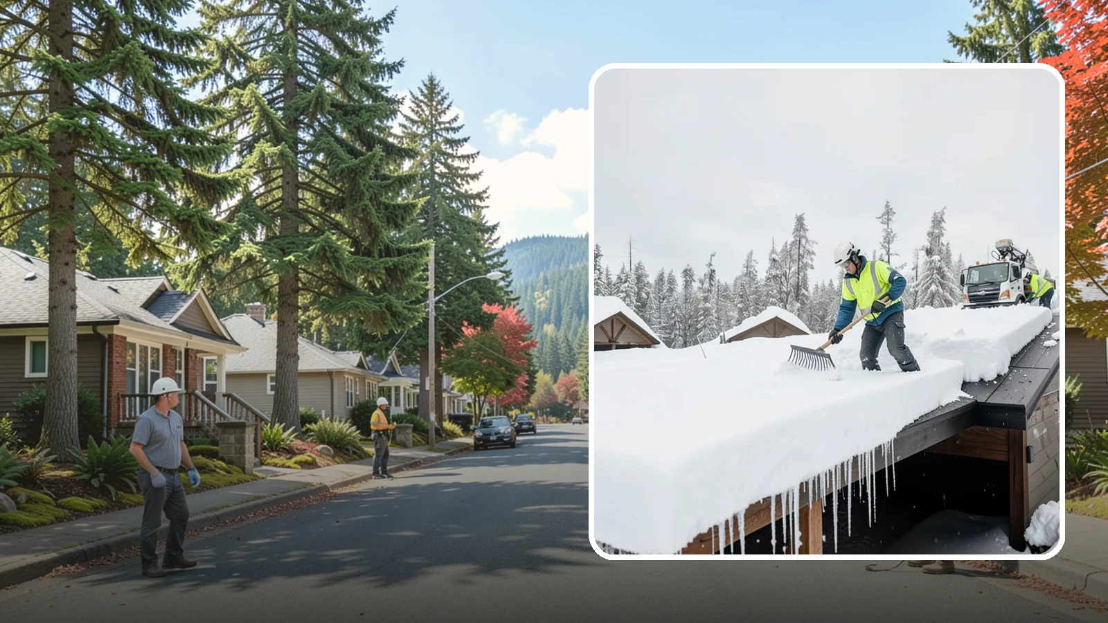 Flat Roof Snow Removal in Hunts Point, King County, WA - We clear snow from flat and low-slope roofs where drainage is poor and loads concentrate quickly.