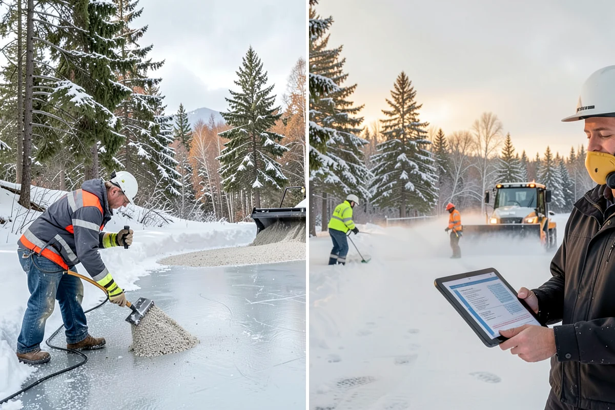 Flat Roof Snow Removal in Hunts Point, King County, WA - Inspect the membrane and locate all drains