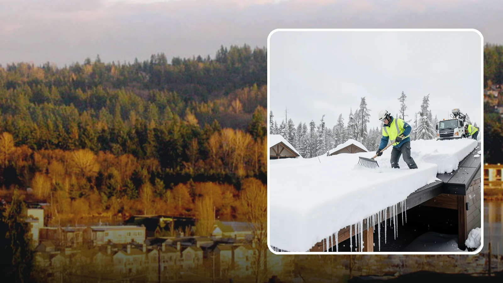 Flat Roof Snow Removal in Kenmore, King County, WA - We clear snow from flat and low-slope roofs where drainage is poor and loads concentrate quickly.