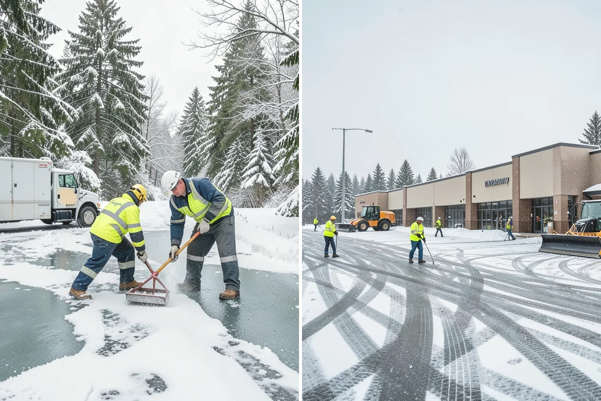 Flat Roof Snow Removal in La Conner, Skagit County, WA - Inspect the membrane and locate all drains