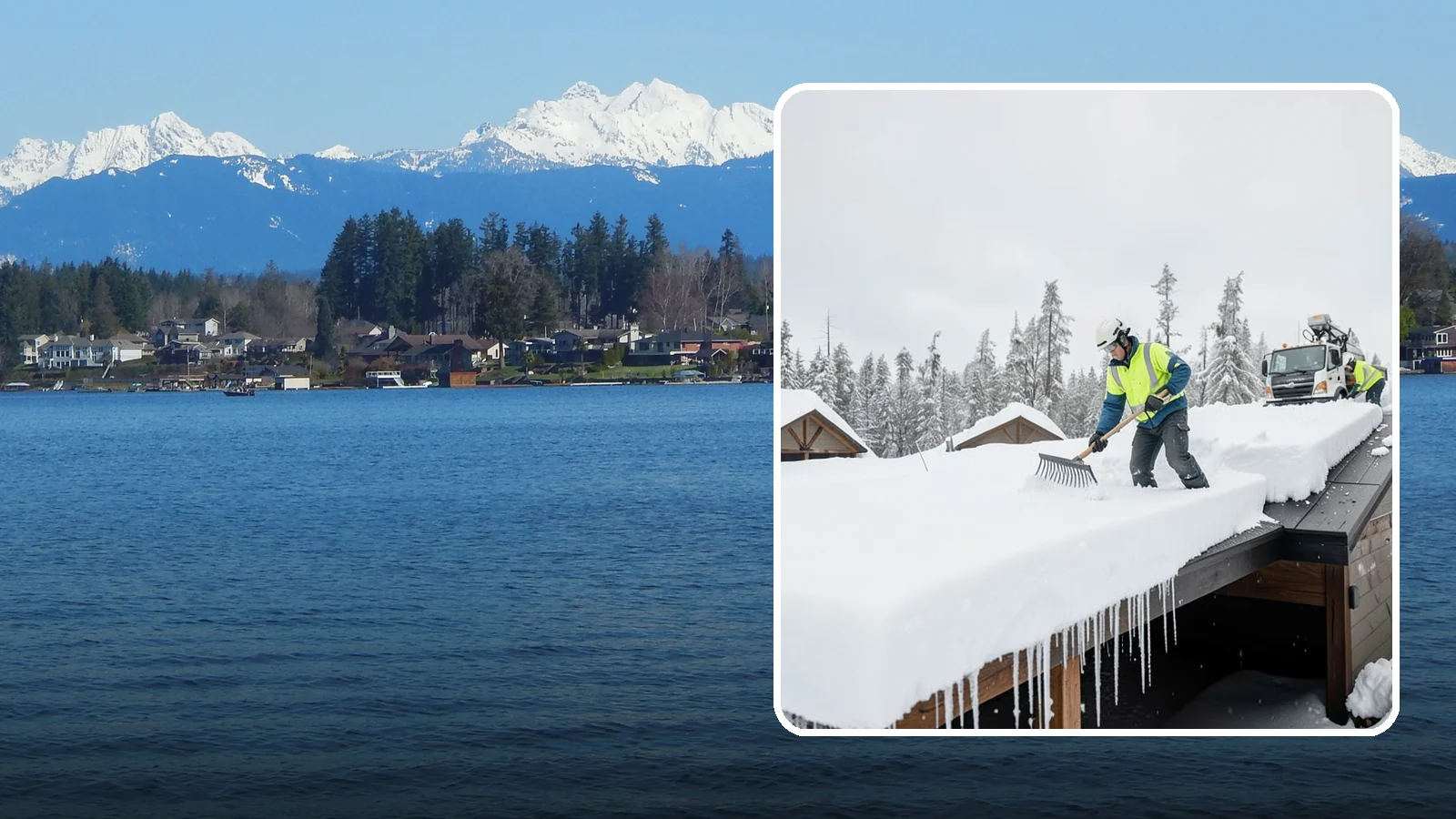 Flat Roof Snow Removal in Lake Stevens, Snohomish County, WA - We clear snow from flat and low-slope roofs where drainage is poor and loads concentrate quickly.