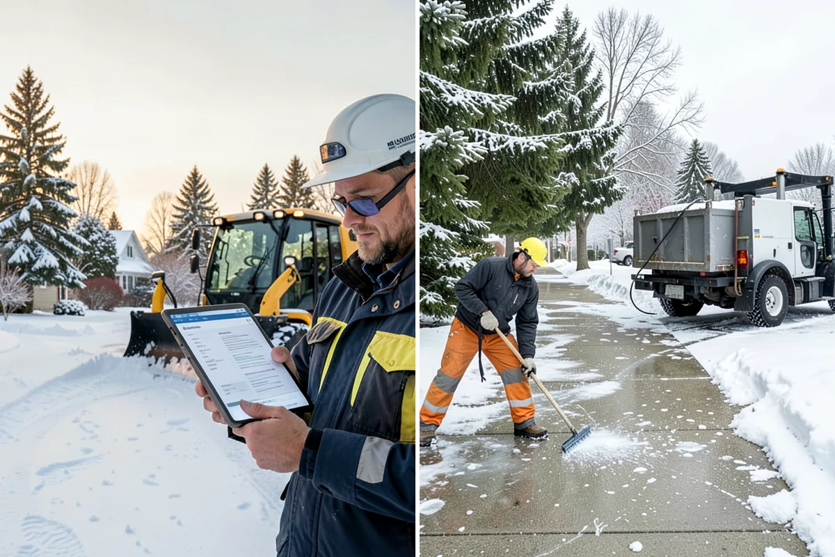 Flat Roof Snow Removal in Lakewood, Pierce County, WA - Inspect the membrane and locate all drains