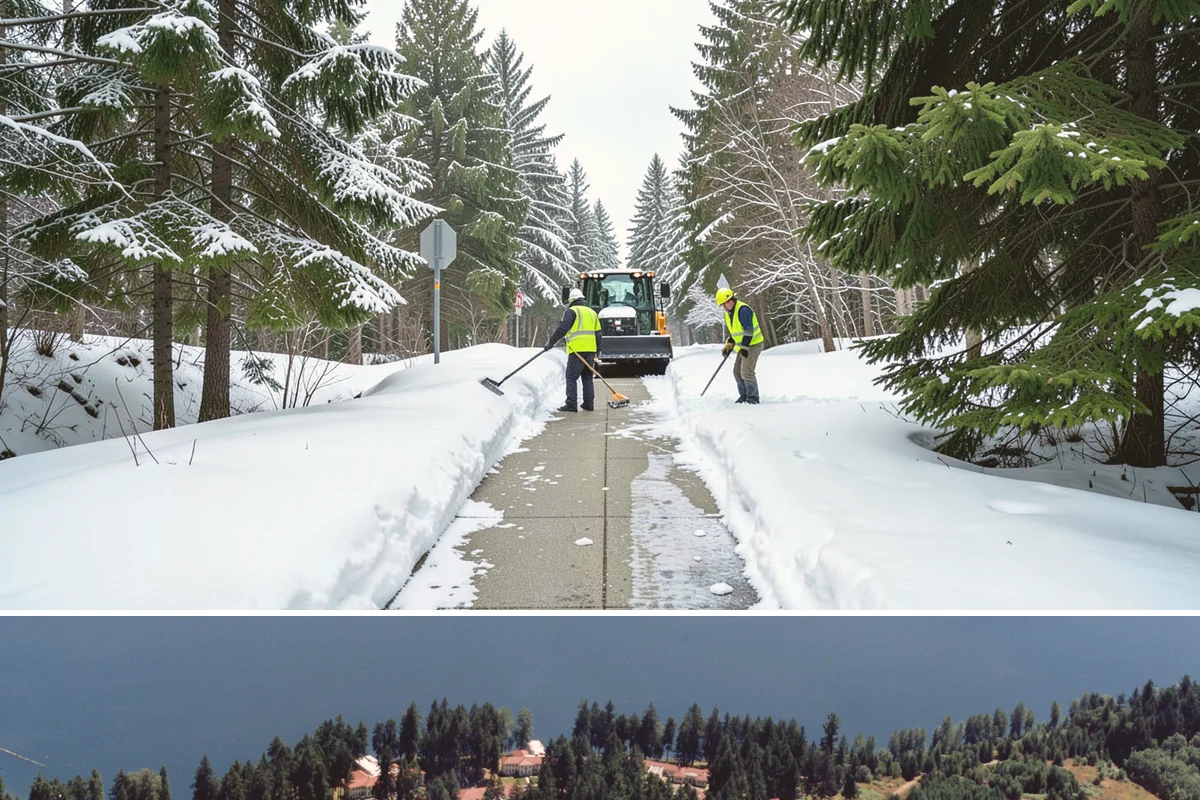 Flat Roof Snow Removal in Lakewood, Pierce County, WA - Flat roof snow removal is most urgent during prolonged lowland snow and the wet spells that let meltwater pond and add weight.