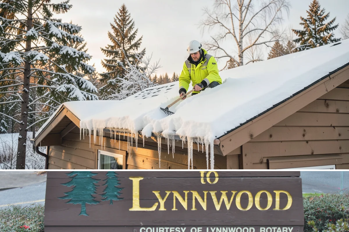 Flat Roof Snow Removal in Lynnwood, Snohomish County, WA - Flat roof snow removal is most urgent during prolonged lowland snow and the wet spells that let meltwater pond and add weight.