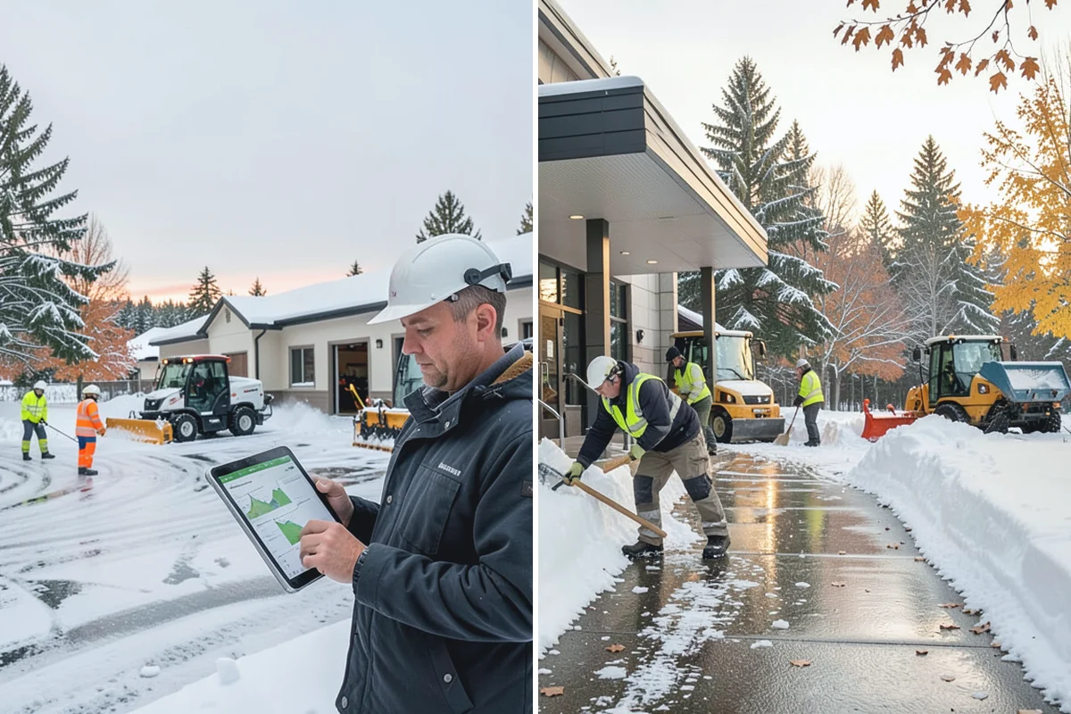 Flat Roof Snow Removal in Medina, King County, WA - Inspect the membrane and locate all drains