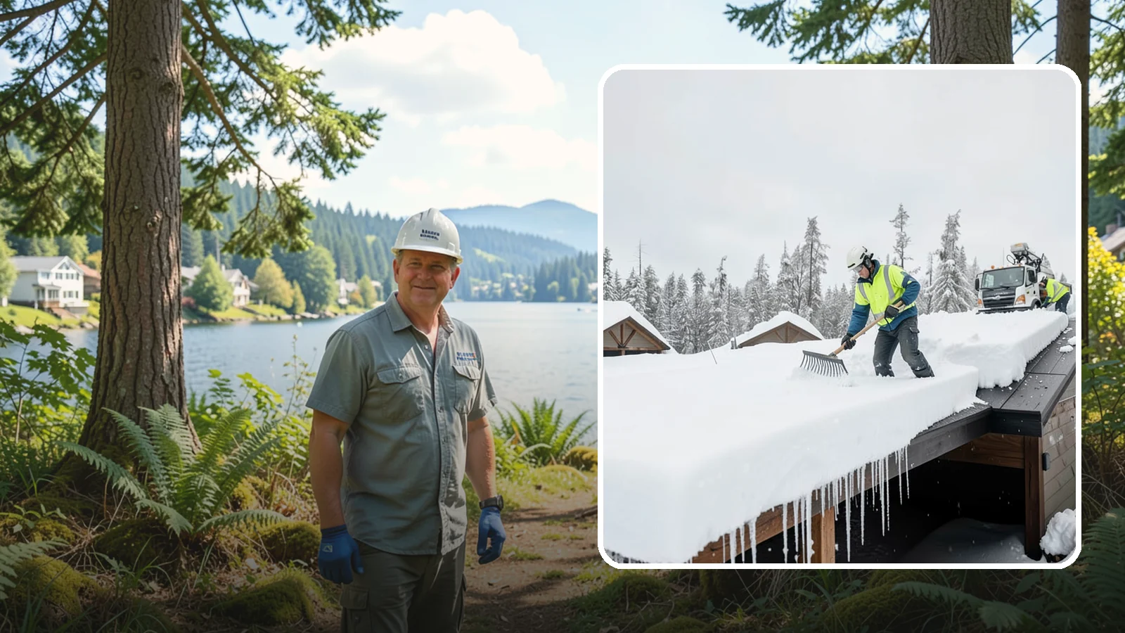 Flat Roof Snow Removal in Milton, King County, WA - We clear snow from flat and low-slope roofs where drainage is poor and loads concentrate quickly.