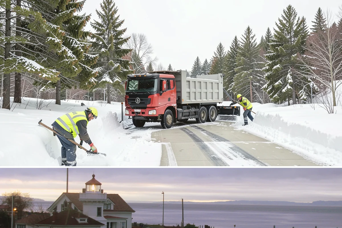 Flat Roof Snow Removal in Mukilteo, Snohomish County, WA - Flat roof snow removal is most urgent during prolonged lowland snow and the wet spells that let meltwater pond and add weight.