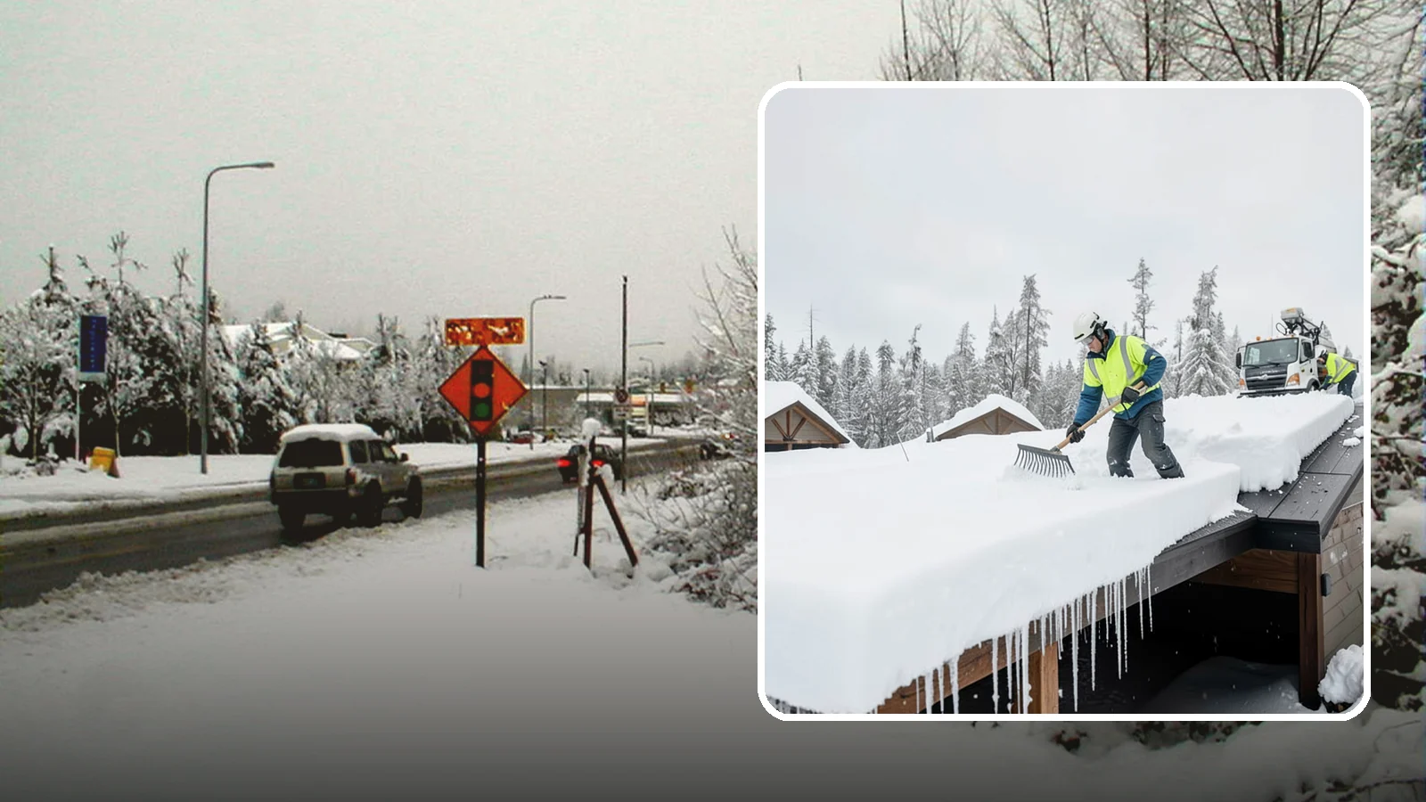 Flat Roof Snow Removal in Newcastle, King County, WA - We clear snow from flat and low-slope roofs where drainage is poor and loads concentrate quickly.