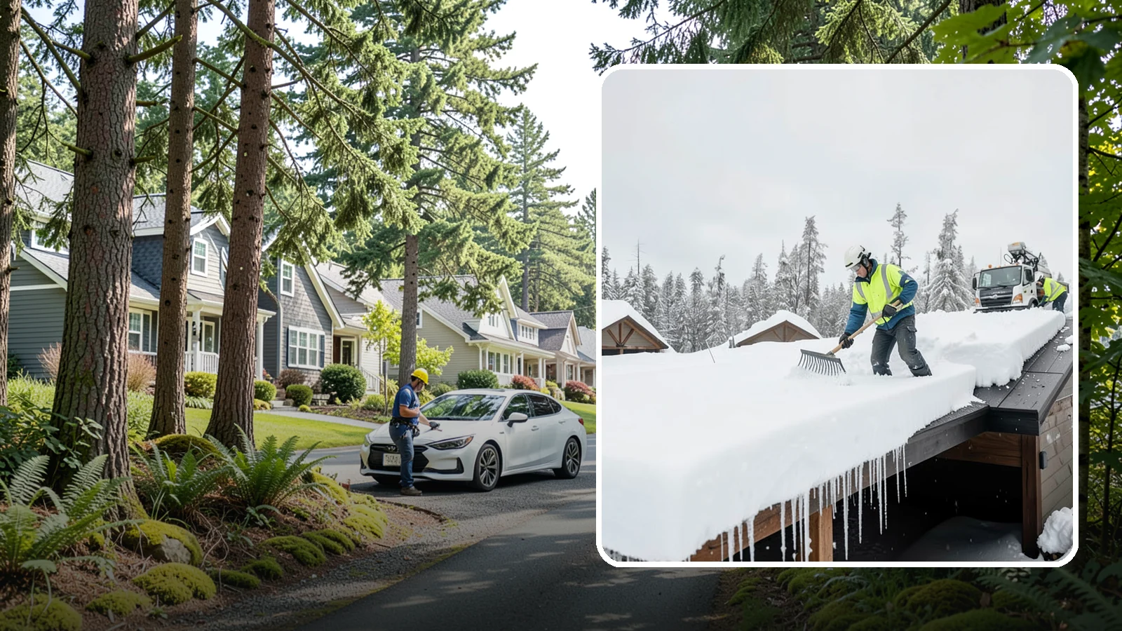 Flat Roof Snow Removal in Normandy Park, King County, WA - We clear snow from flat and low-slope roofs where drainage is poor and loads concentrate quickly.