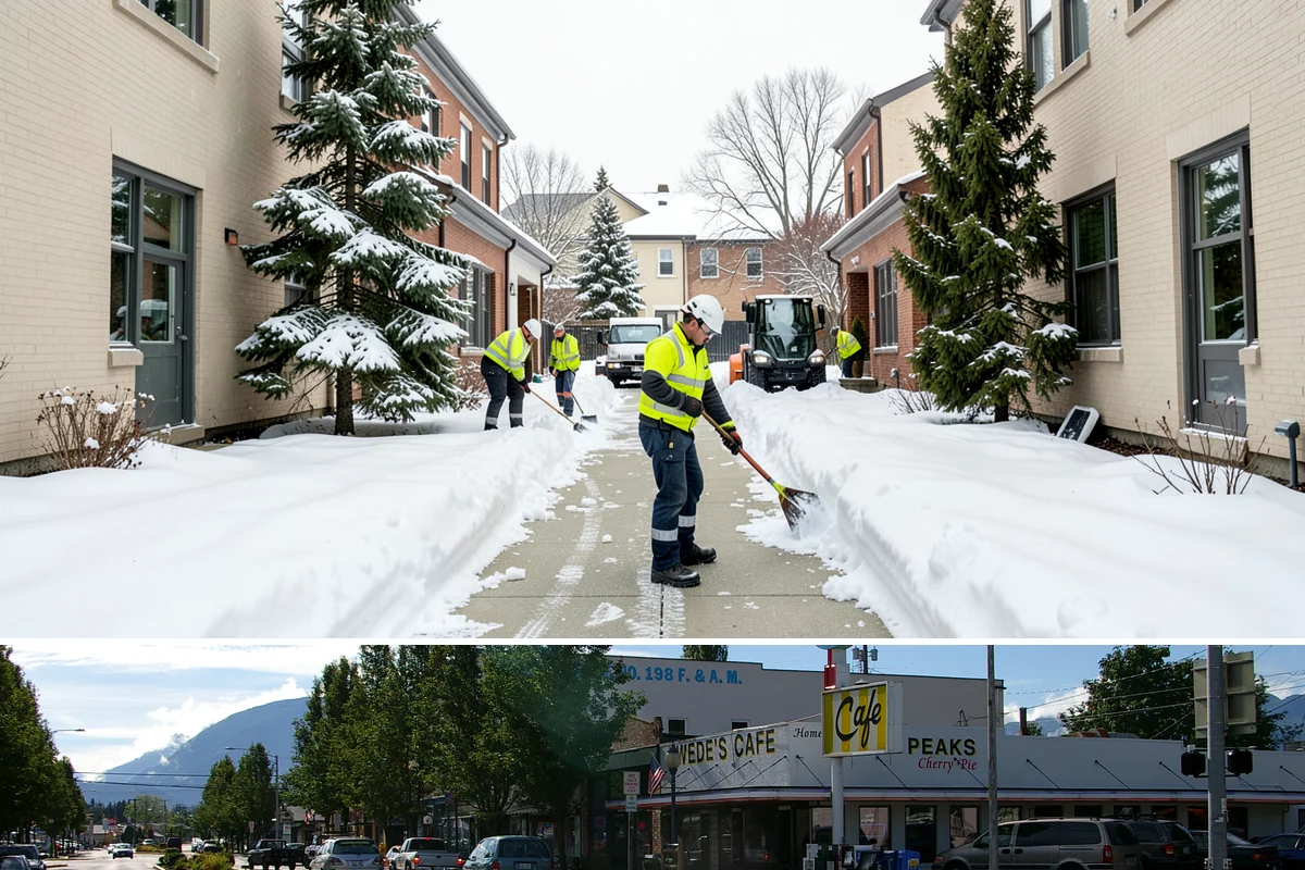 Flat Roof Snow Removal in North Bend, King County, WA - Flat roof snow removal is most urgent during prolonged lowland snow and the wet spells that let meltwater pond and add weight.