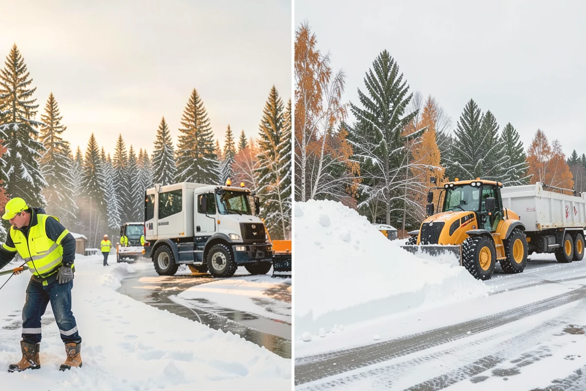 Flat Roof Snow Removal in Orting, Pierce County, WA - Inspect the membrane and locate all drains