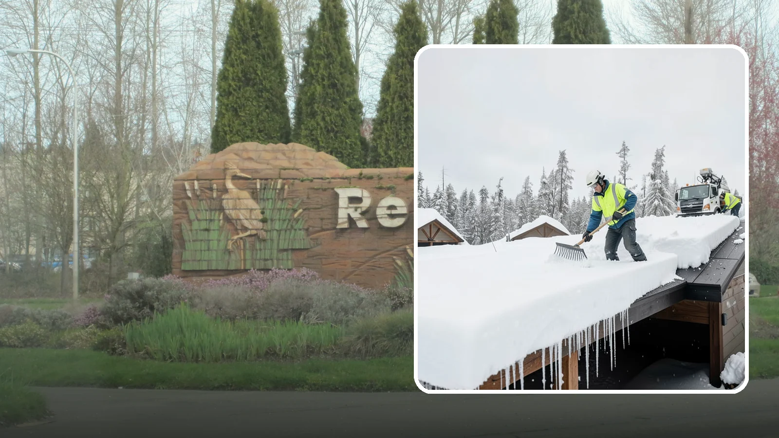 Flat Roof Snow Removal in Renton, King County, WA - We clear snow from flat and low-slope roofs where drainage is poor and loads concentrate quickly.