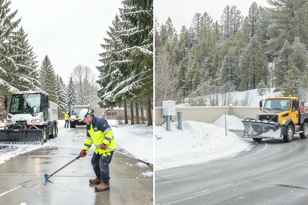 Flat Roof Snow Removal in Ruston, Pierce County, WA - Inspect the membrane and locate all drains