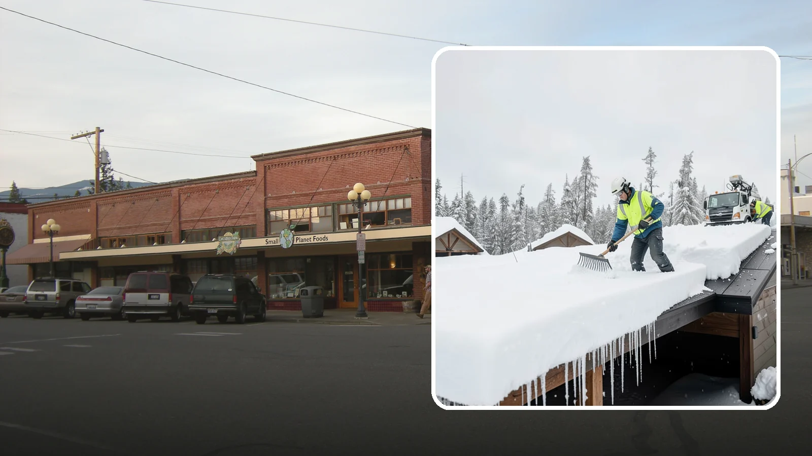 Flat Roof Snow Removal in Sedro-Woolley, Skagit County, WA - We clear snow from flat and low-slope roofs where drainage is poor and loads concentrate quickly.