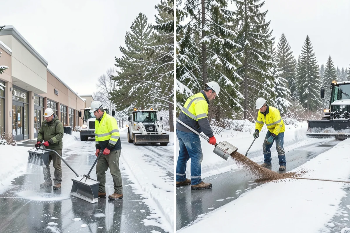 Flat Roof Snow Removal in Steilacoom, Pierce County, WA - Inspect the membrane and locate all drains