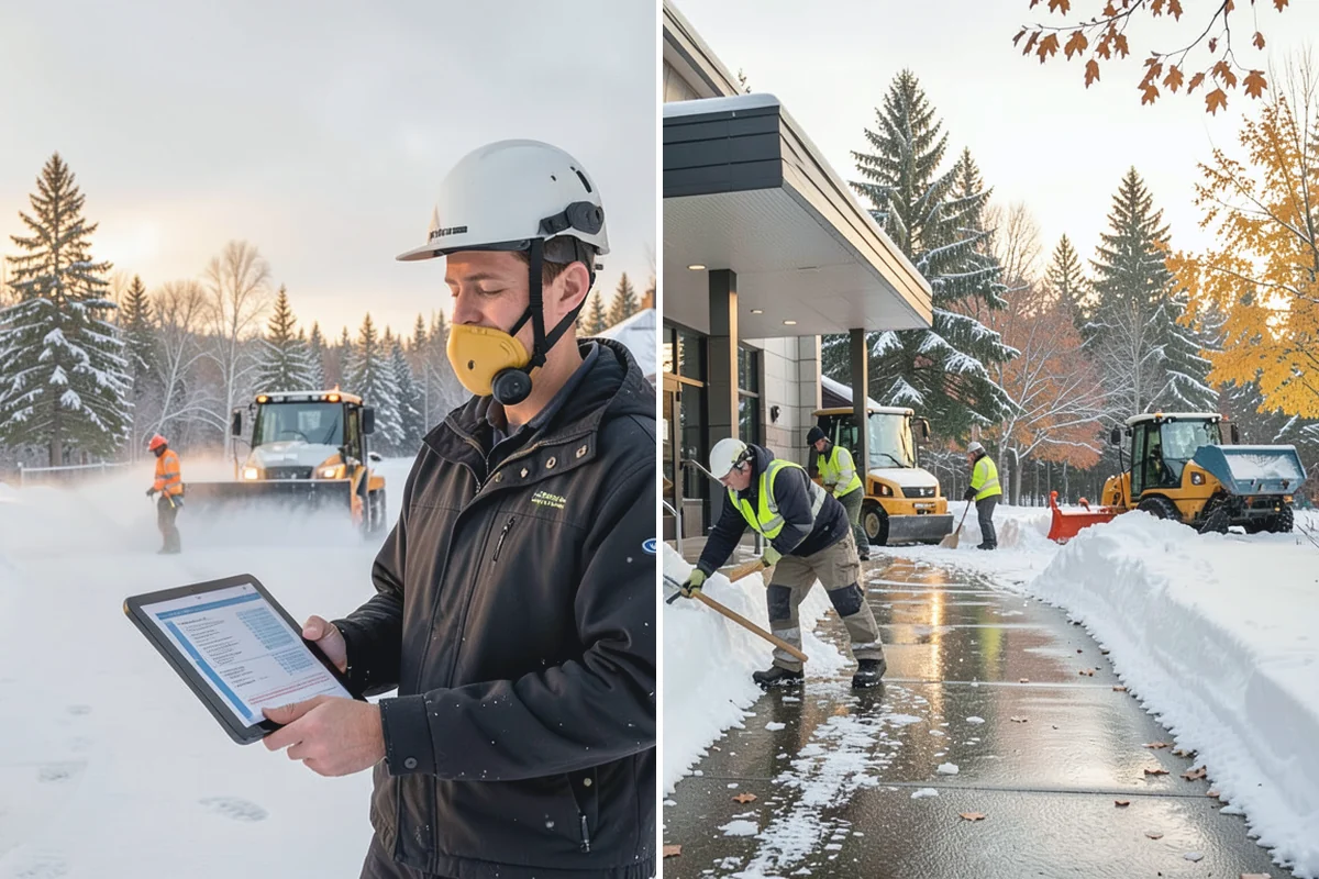 Flat Roof Snow Removal in Sumner, Pierce County, WA - Inspect the membrane and locate all drains