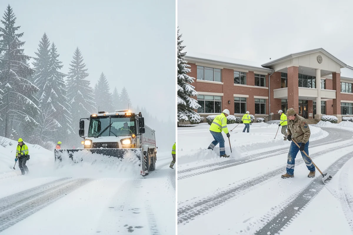 Flat Roof Snow Removal in Tacoma, Pierce County, WA - Inspect the membrane and locate all drains