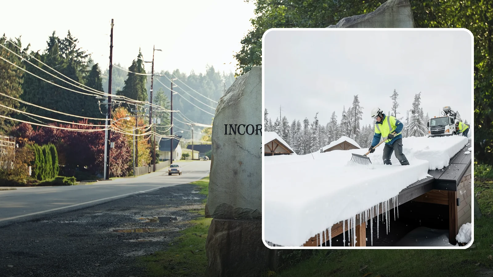 Flat Roof Snow Removal in Wilkeson, Pierce County, WA - We clear snow from flat and low-slope roofs where drainage is poor and loads concentrate quickly.