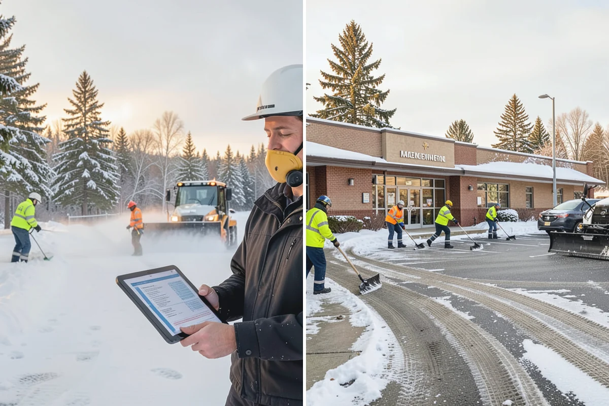 Flat Roof Snow Removal in Wilkeson, Pierce County, WA - Inspect the membrane and locate all drains