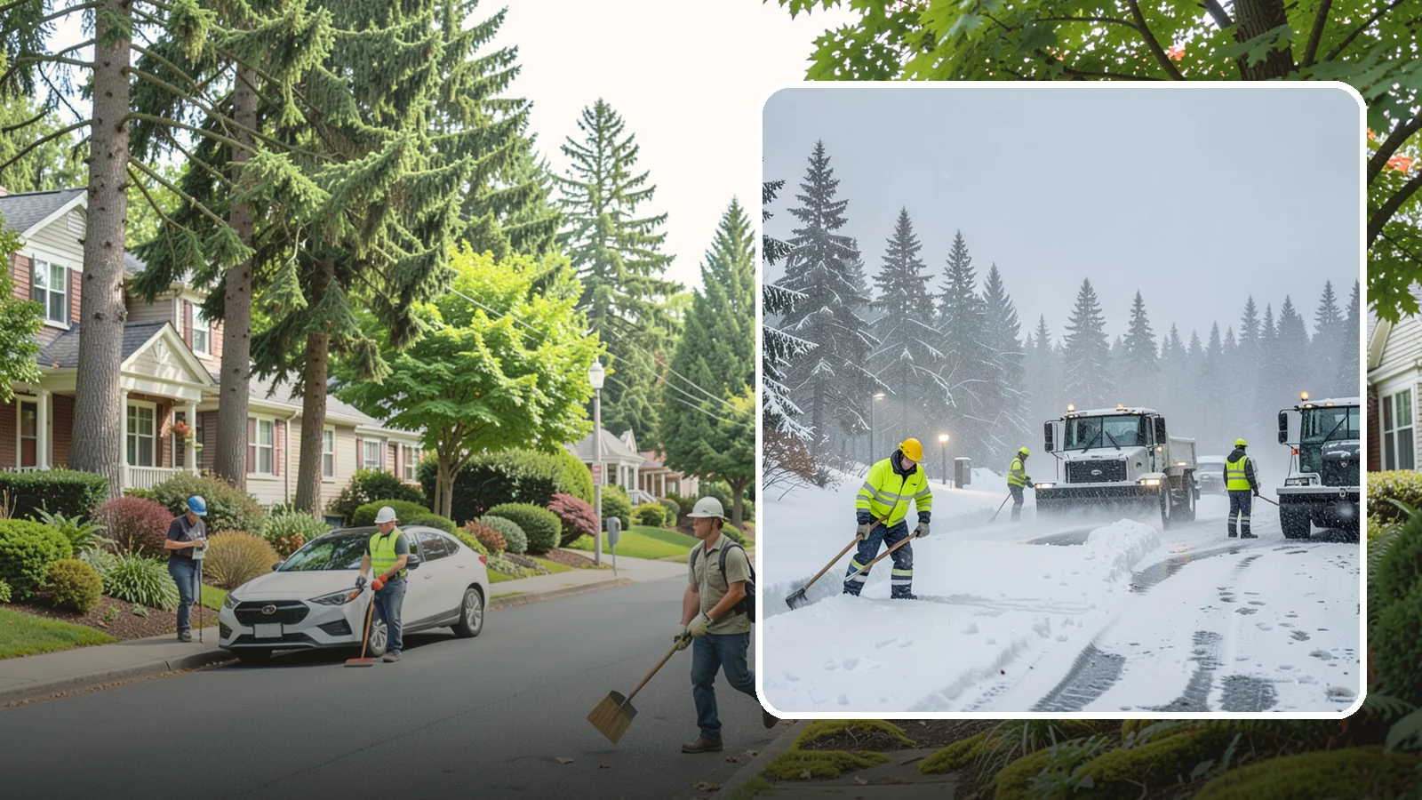 Freezing Rain Response in Beaux Arts Village, King County, WA - When freezing rain turns every surface to invisible glass, we treat your property before the first fall happens.
