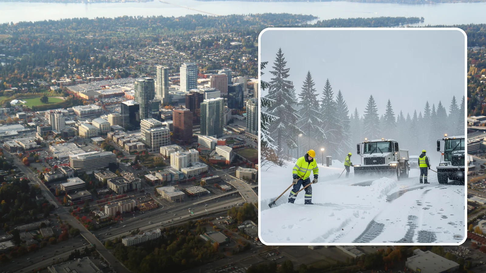 Freezing Rain Response in Bellevue, King County, WA - When freezing rain turns every surface to invisible glass, we treat your property before the first fall happens.
