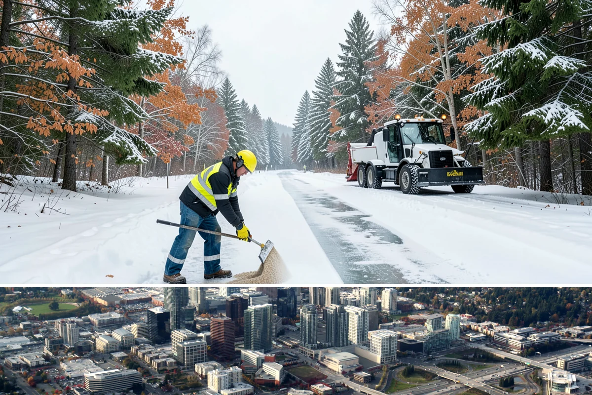 Freezing Rain Response in Bellevue, King County, WA - Freezing rain events peak from December through early February when shallow cold air pools in the Puget Sound basin beneath...