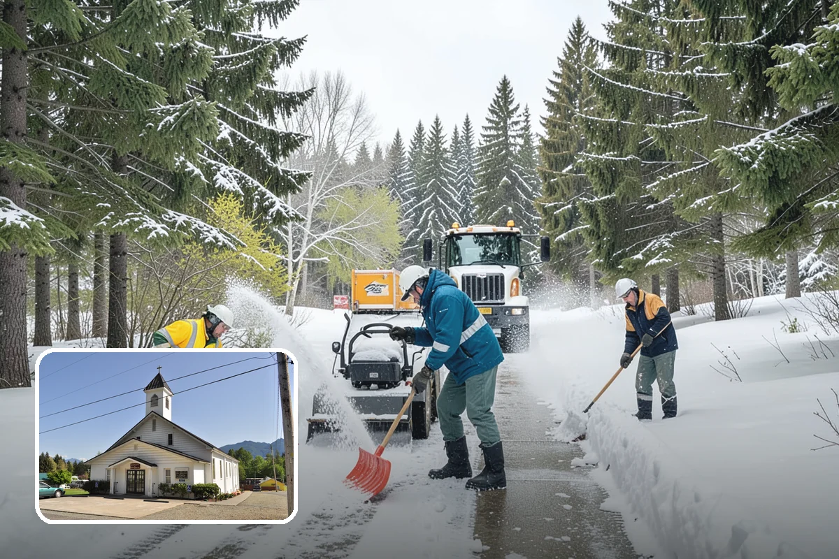 Freezing Rain Response in Concrete, Skagit County, WA - Pre-treatment that stops the glaze from bonding before drizzle even falls