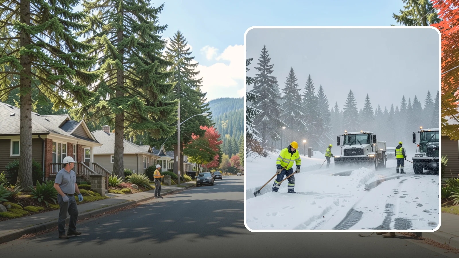 Freezing Rain Response in Hunts Point, King County, WA - When freezing rain turns every surface to invisible glass, we treat your property before the first fall happens.