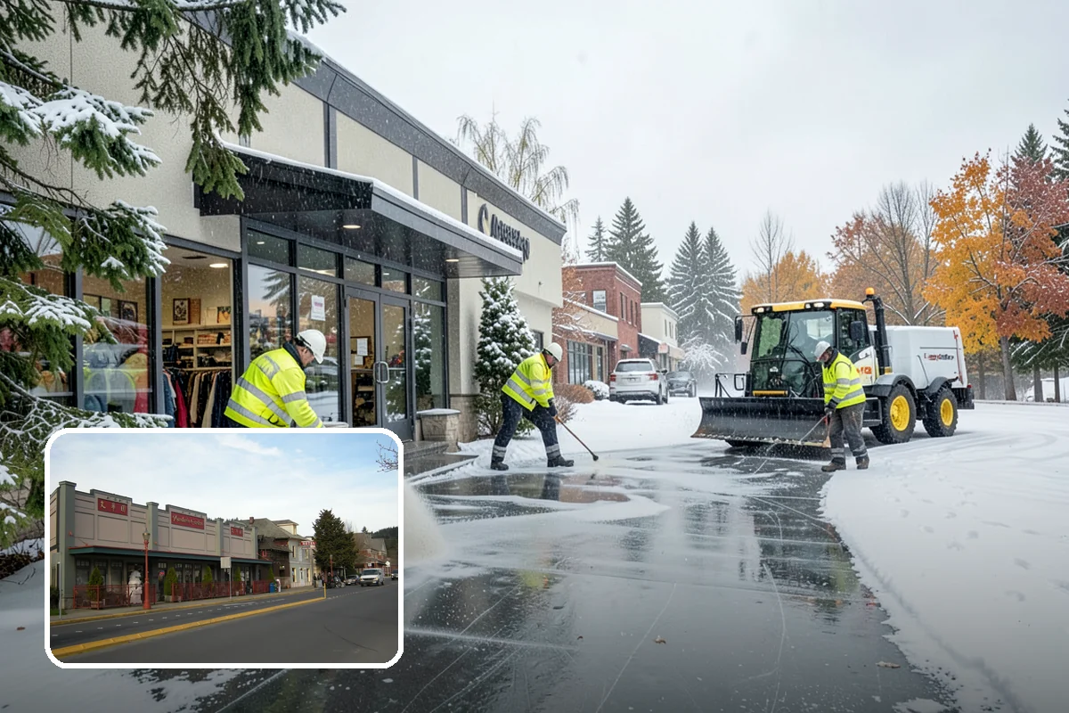 Freezing Rain Response in Issaquah, King County, WA - Pre-treatment that stops the glaze from bonding before drizzle even falls