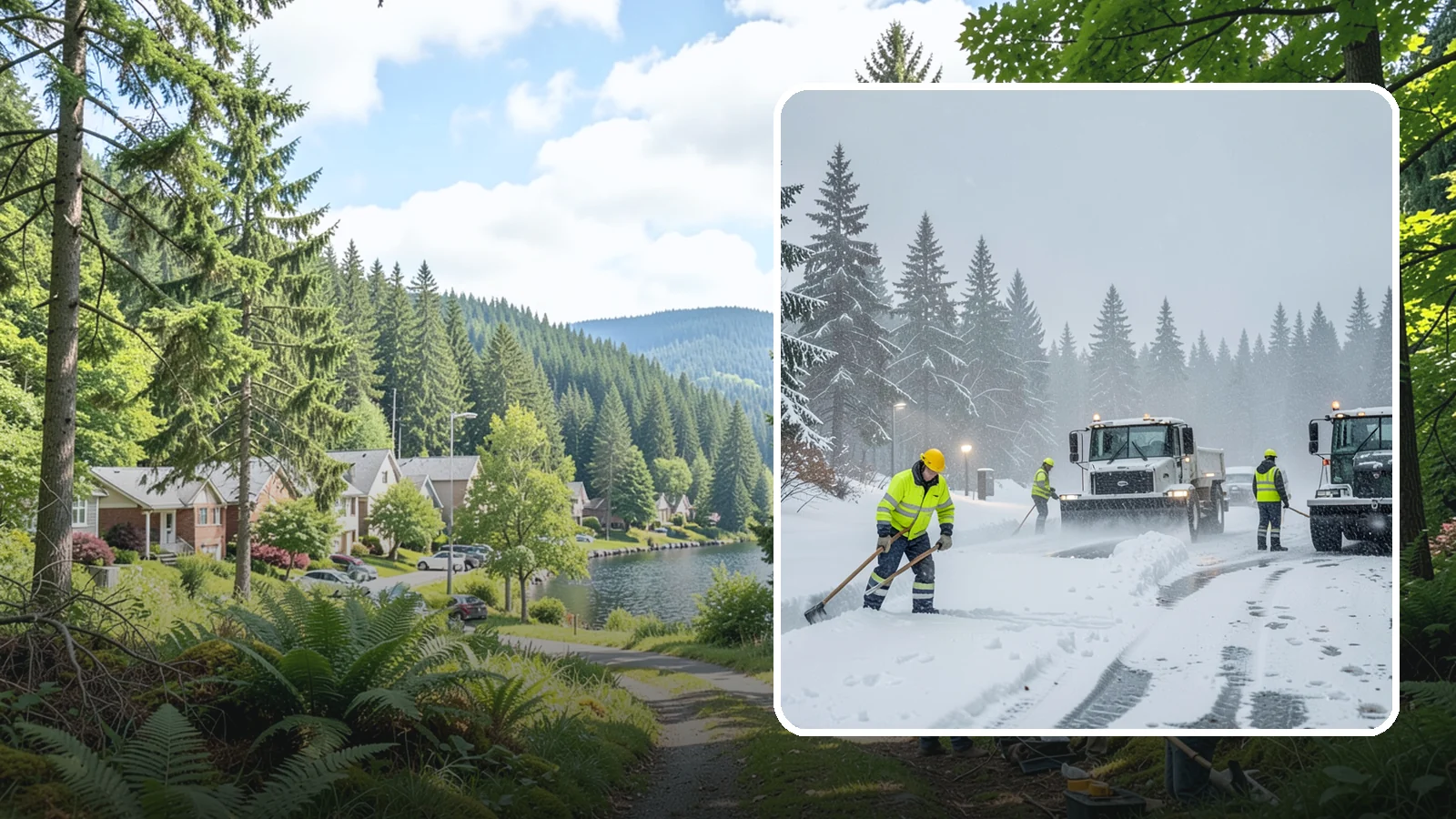 Freezing Rain Response in Lake Forest Park, King County, WA - When freezing rain turns every surface to invisible glass, we treat your property before the first fall happens.