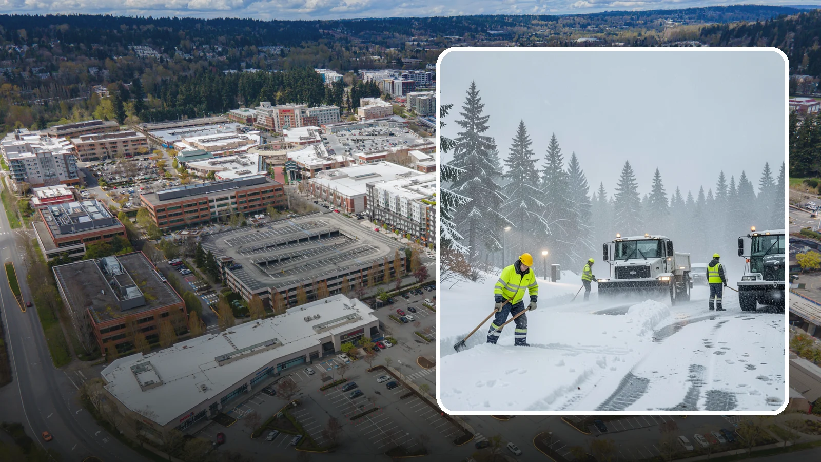 Freezing Rain Response in Redmond, King County, WA - When freezing rain turns every surface to invisible glass, we treat your property before the first fall happens.